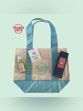 Trio Trader Joe’s Mini Canvas Tote Bag, Hair Oil & Hand Cream